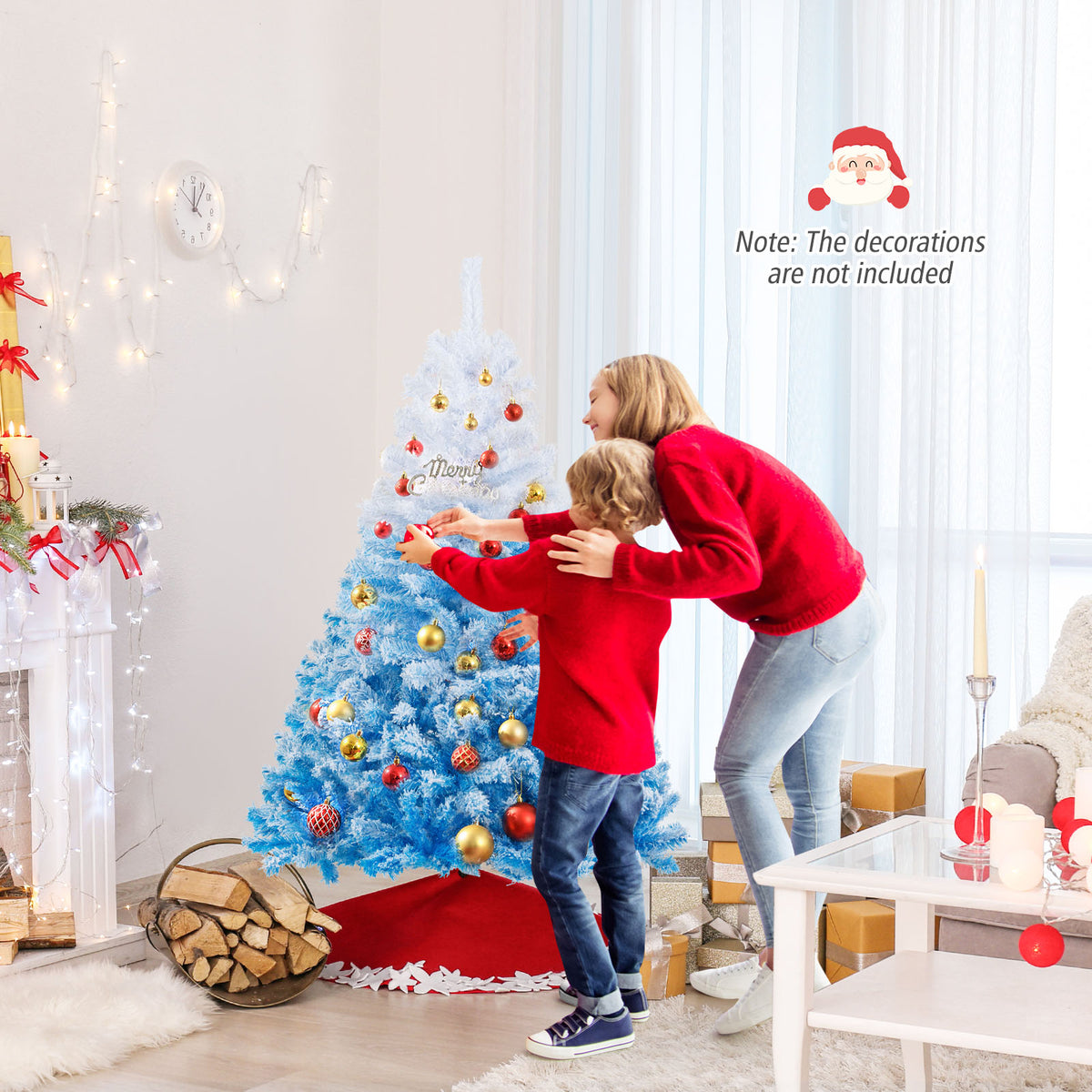 2025 New Artificial Christmas Tree with 456 Branch Tips and Folding Metal Stand-5FT-Christmas Trees-DECOROLALA
