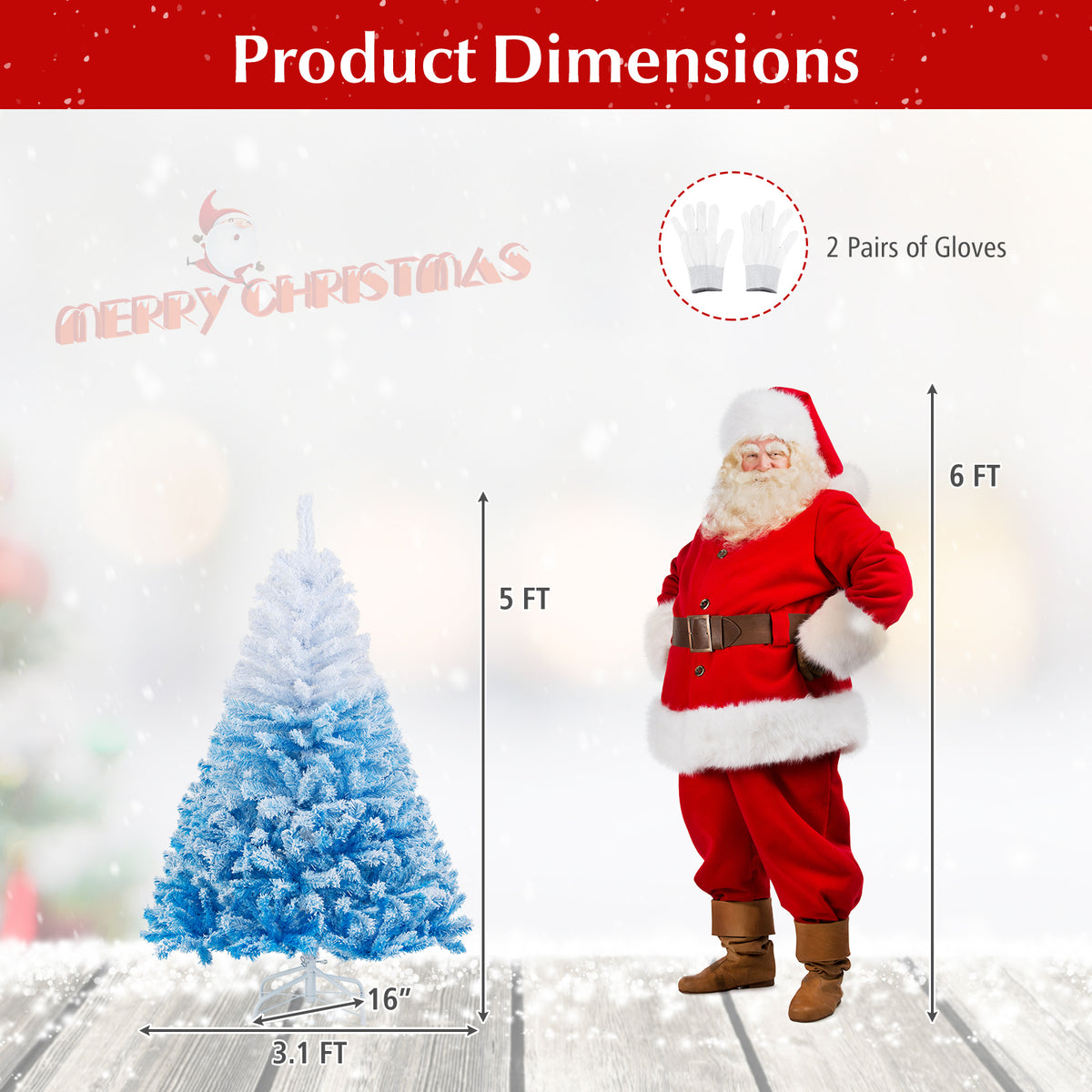 2025 New Artificial Christmas Tree with 456 Branch Tips and Folding Metal Stand-5FT-Christmas Trees-DECOROLALA