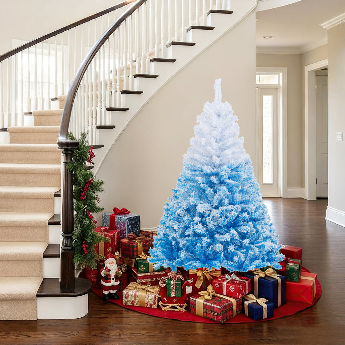 2025 New Artificial Christmas Tree with 456 Branch Tips and Folding Metal Stand-5FT-Christmas Trees-DECOROLALA