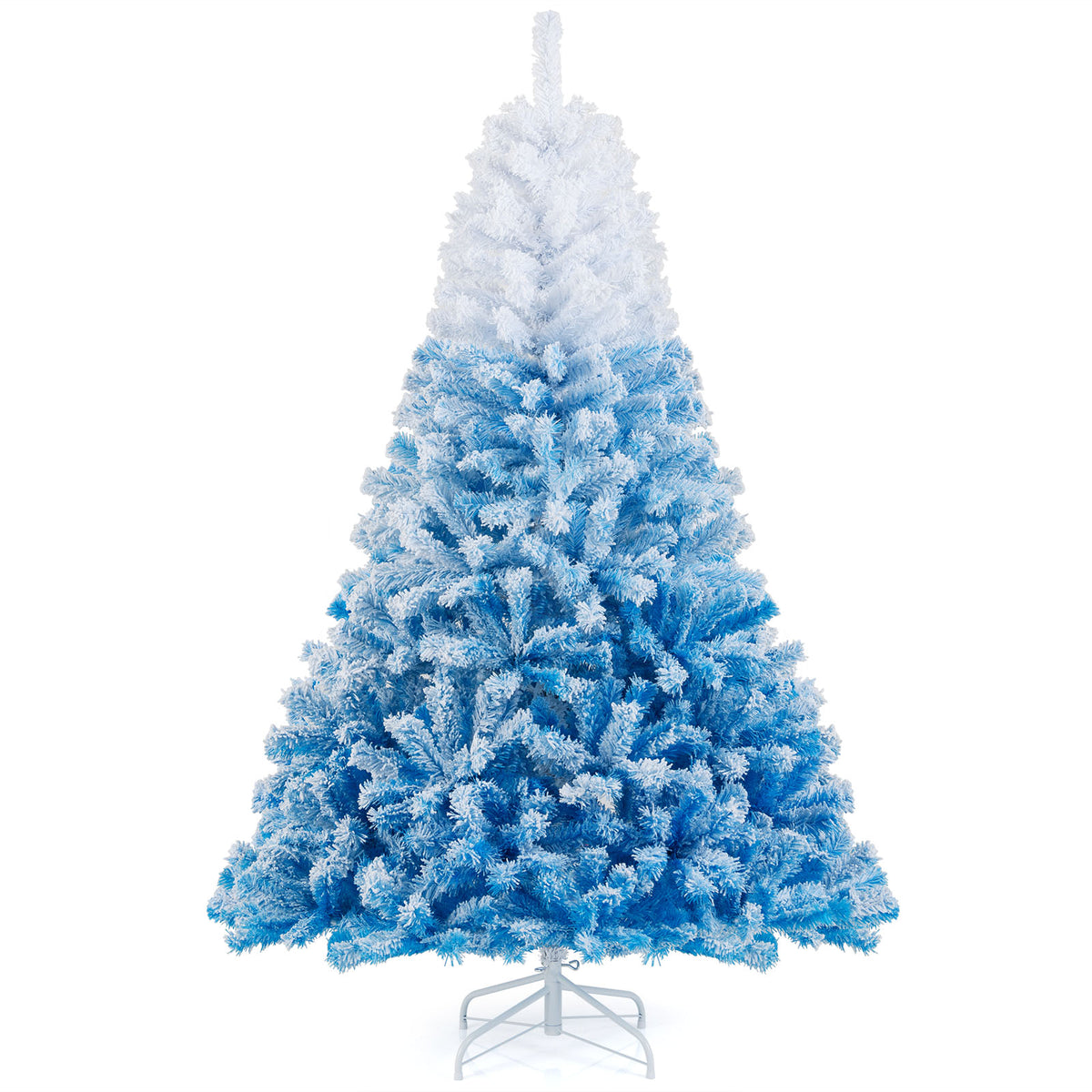 2025 New Artificial Christmas Tree with 456 Branch Tips and Folding Metal Stand-6FT-Christmas Trees-DECOROLALA
