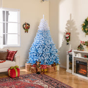 2025 New Artificial Christmas Tree with 456 Branch Tips and Folding Metal Stand-7FT-Christmas Trees-DECOROLALA