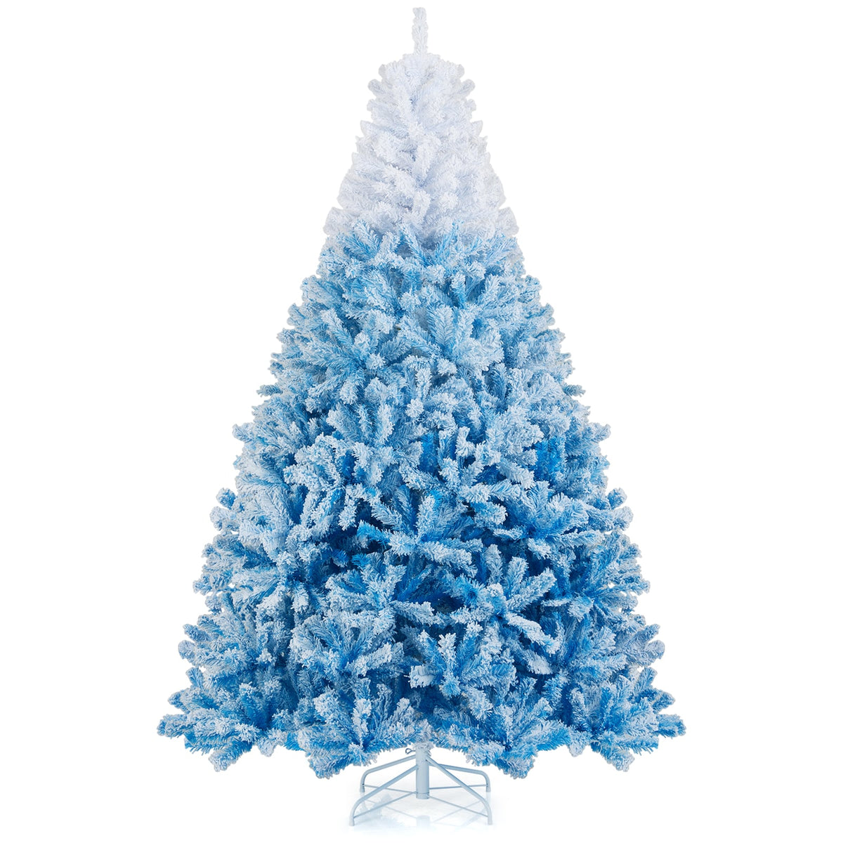 2025 New Artificial Christmas Tree with 456 Branch Tips and Folding Metal Stand-8FT-Christmas Trees-DECOROLALA