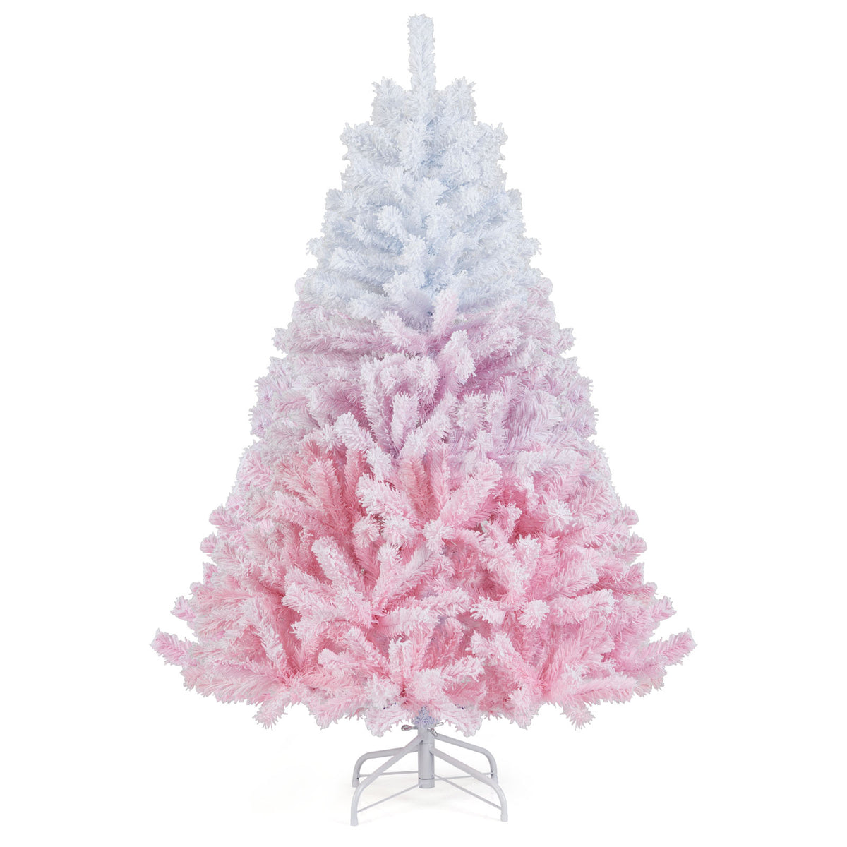 2025 New Artificial Christmas Tree with Folding Metal Stand and 456 Branch Tips-5FT-Christmas Trees-DECOROLALA