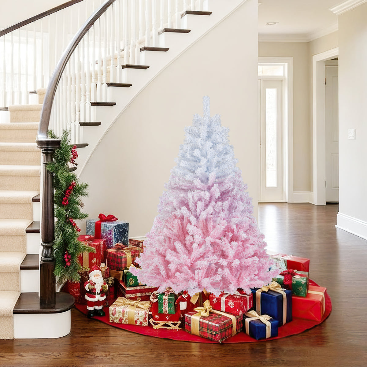 2025 New Artificial Christmas Tree with Folding Metal Stand and 456 Branch Tips-5FT-Christmas Trees-DECOROLALA