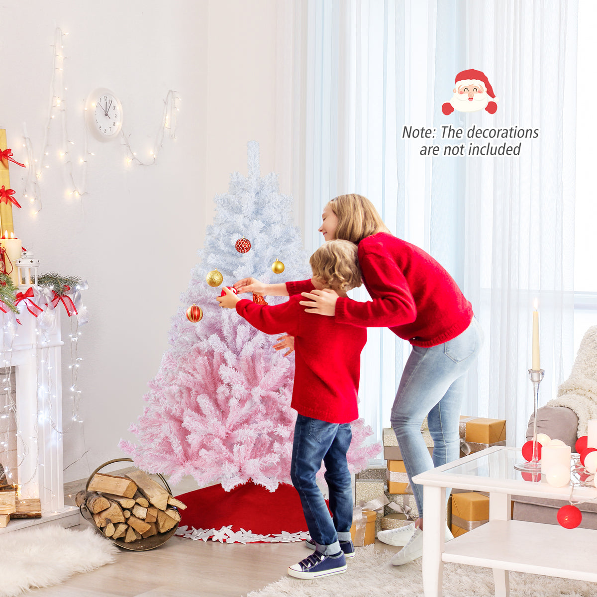 2025 New Artificial Christmas Tree with Folding Metal Stand and 456 Branch Tips-5FT-Christmas Trees-DECOROLALA