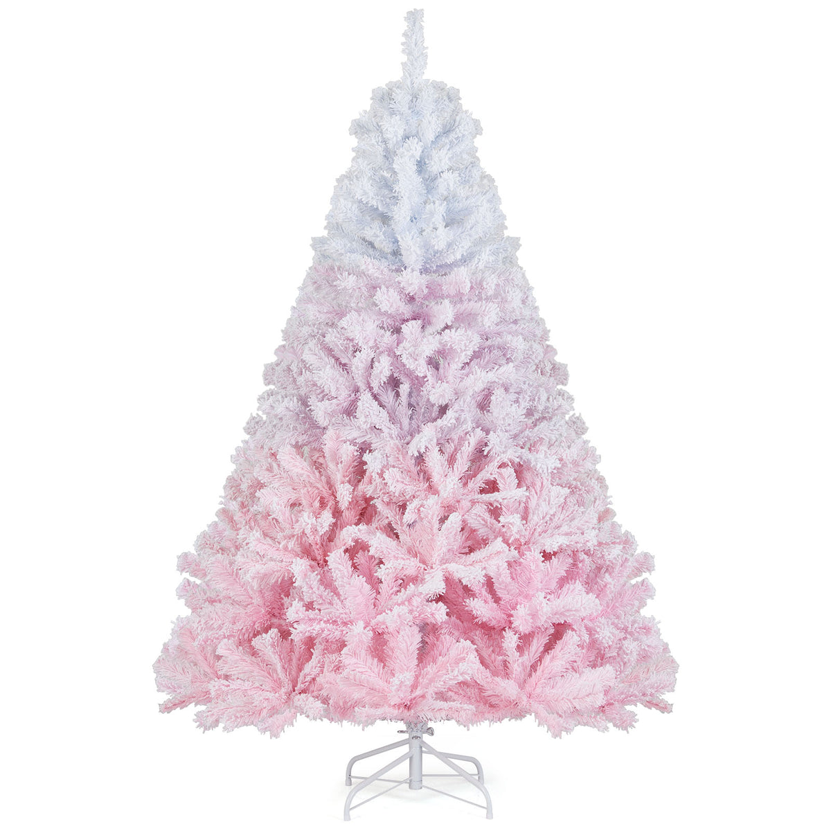 2025 New Artificial Christmas Tree with Folding Metal Stand and 456 Branch Tips-6FT-Christmas Trees-DECOROLALA