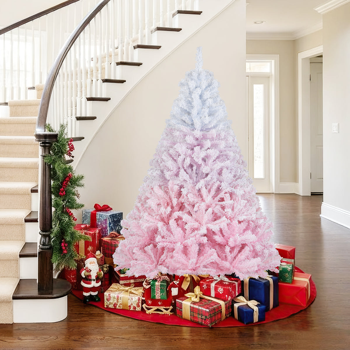2025 New Artificial Christmas Tree with Folding Metal Stand and 456 Branch Tips-6FT-Christmas Trees-DECOROLALA