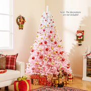 2025 New Artificial Christmas Tree with Folding Metal Stand and 456 Branch Tips-7FT-Christmas Trees-DECOROLALA