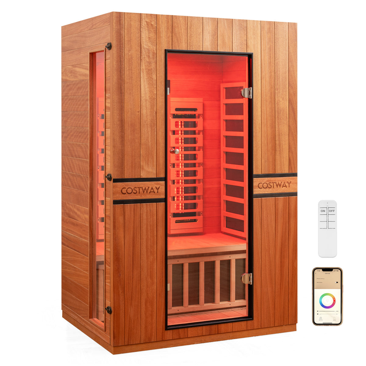 2026 New 2-Person Full Spectrum Infrared Sauna with APP Control for Home-Saunas-DECOROLALA