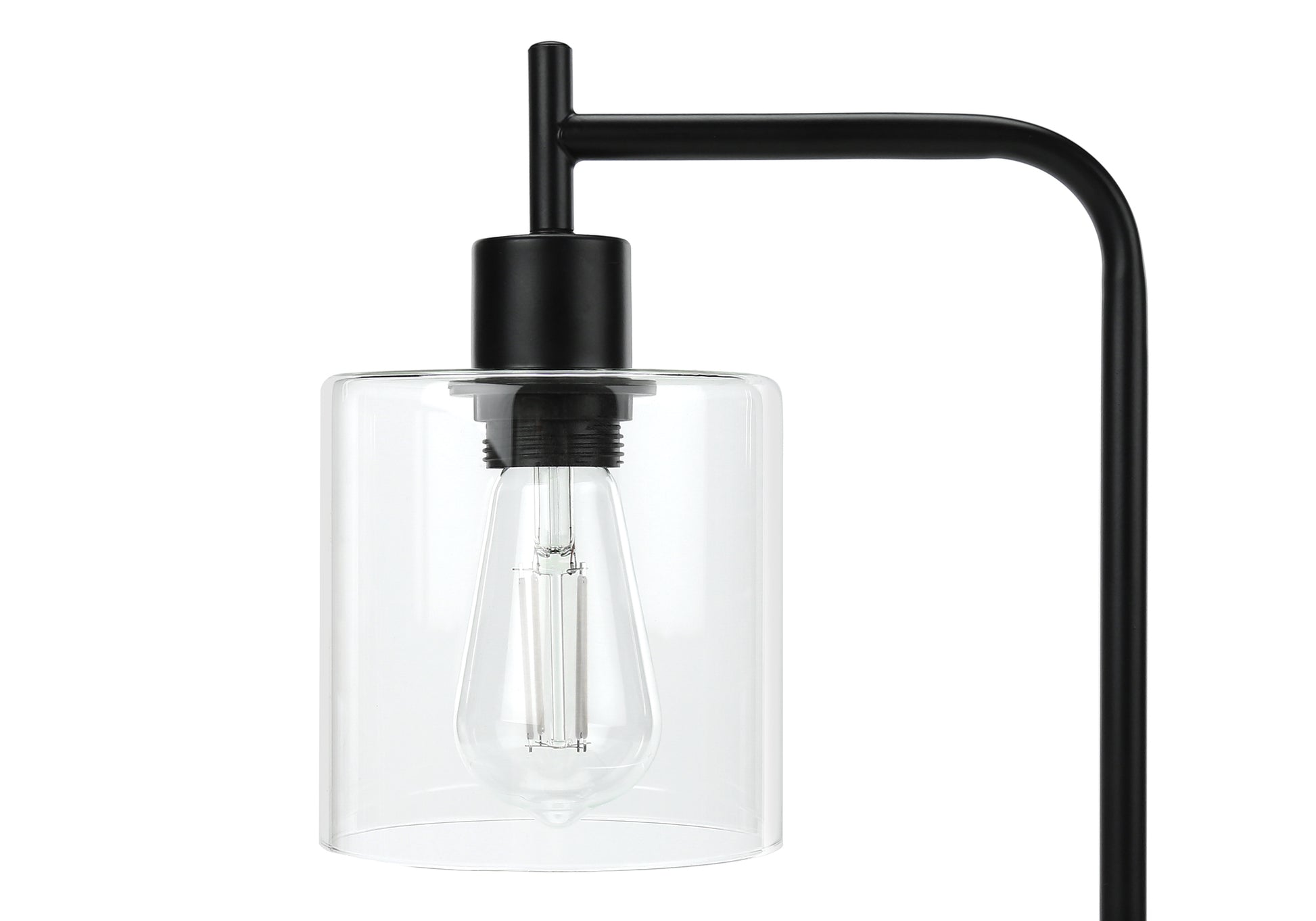 20"H Black Metal Table Lamp with USB Port-Lighting-DECOROLALA