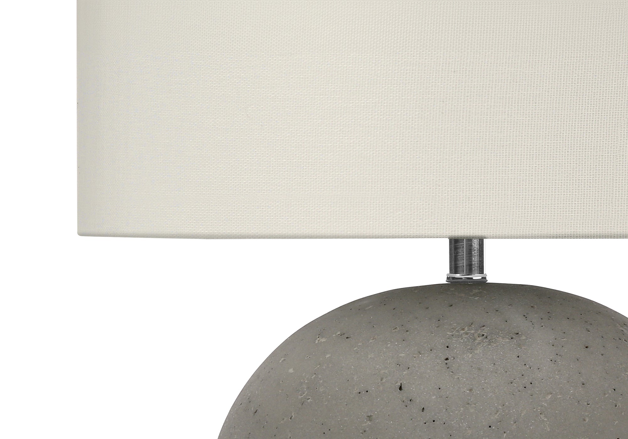 20"H Grey Concrete Table Lamp with Ivory Shade-Lighting-DECOROLALA