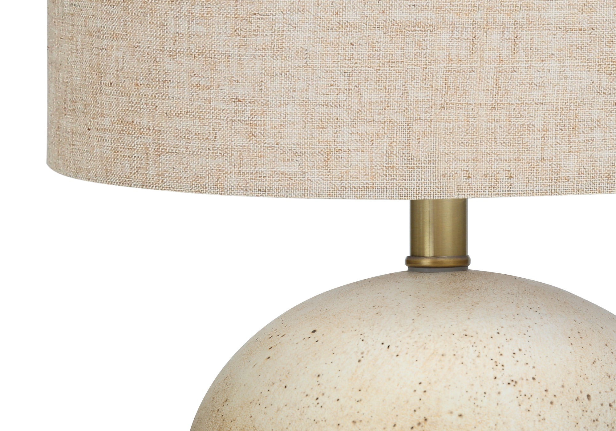20"H Sphere Table Lamp Grey Concrete Base Ivory Shade-Lighting-DECOROLALA