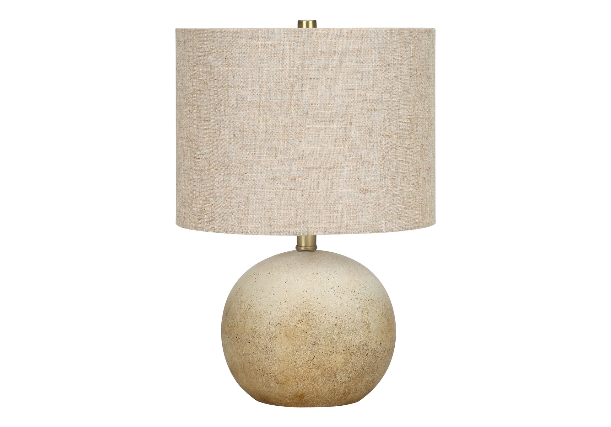 20"H Sphere Table Lamp Grey Concrete Base Ivory Shade-Lighting-DECOROLALA