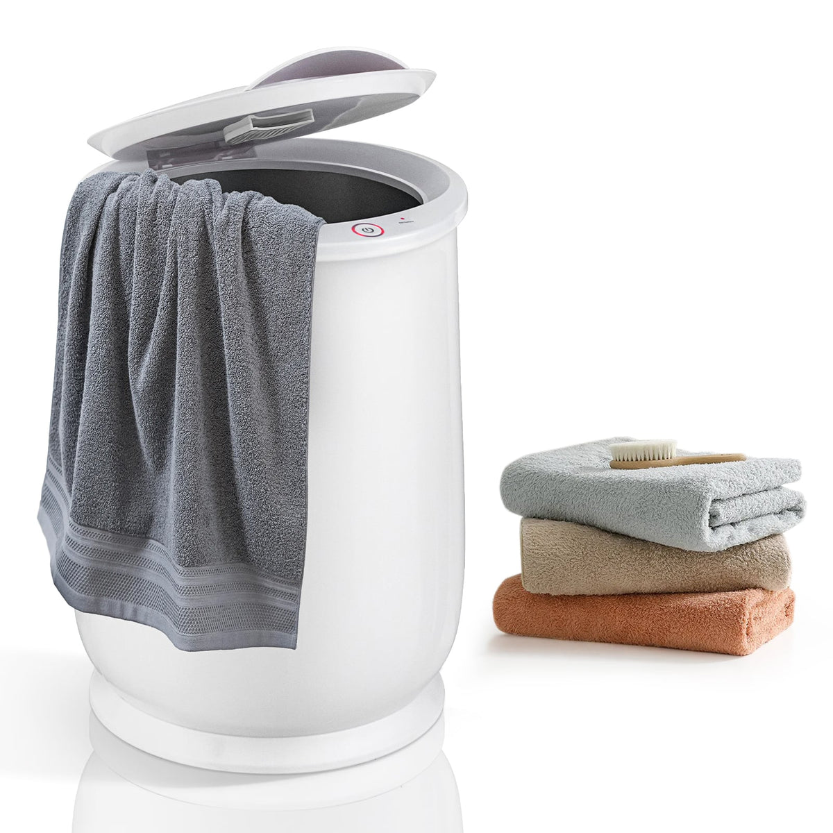 20L Bucket Towel Warmer - White Portable Spa Heater 450W-Dryers-DECOROLALA