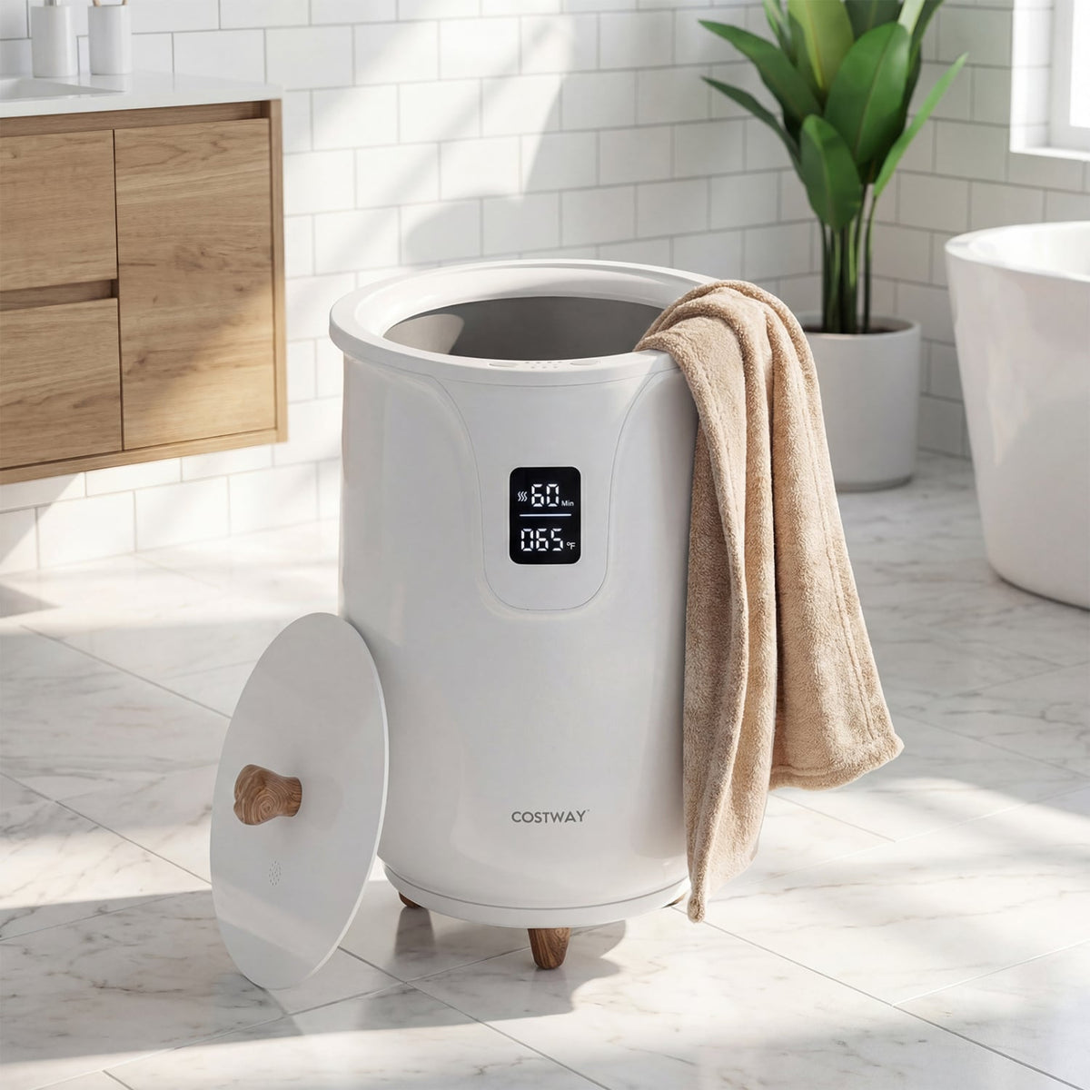 20L Blanket and Towel Warmer Bucket - 3 Heat Levels White-Dryers-DECOROLALA