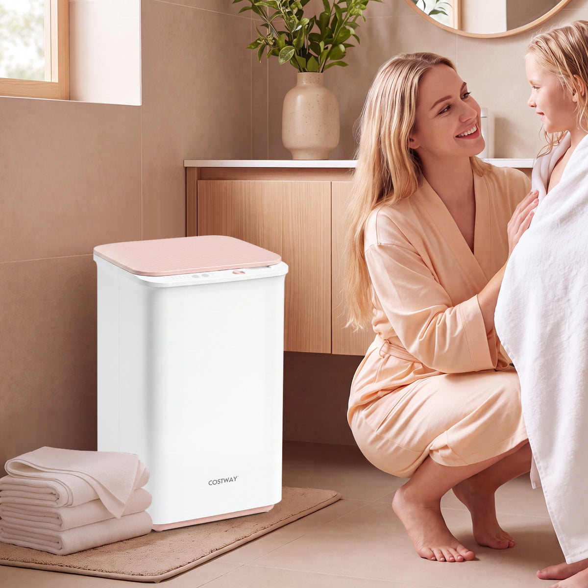 20L Bucket Towel Warmer - White 450W with 4 Timer Settings-Dryers-DECOROLALA