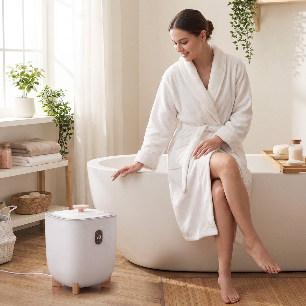 20L Towel Warmer Bucket and Dryer - White PTC Air Heater-Dryers-DECOROLALA