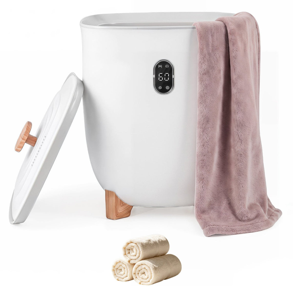 20L Towel Warmer Bucket and Dryer - White PTC Air Heater-Dryers-DECOROLALA