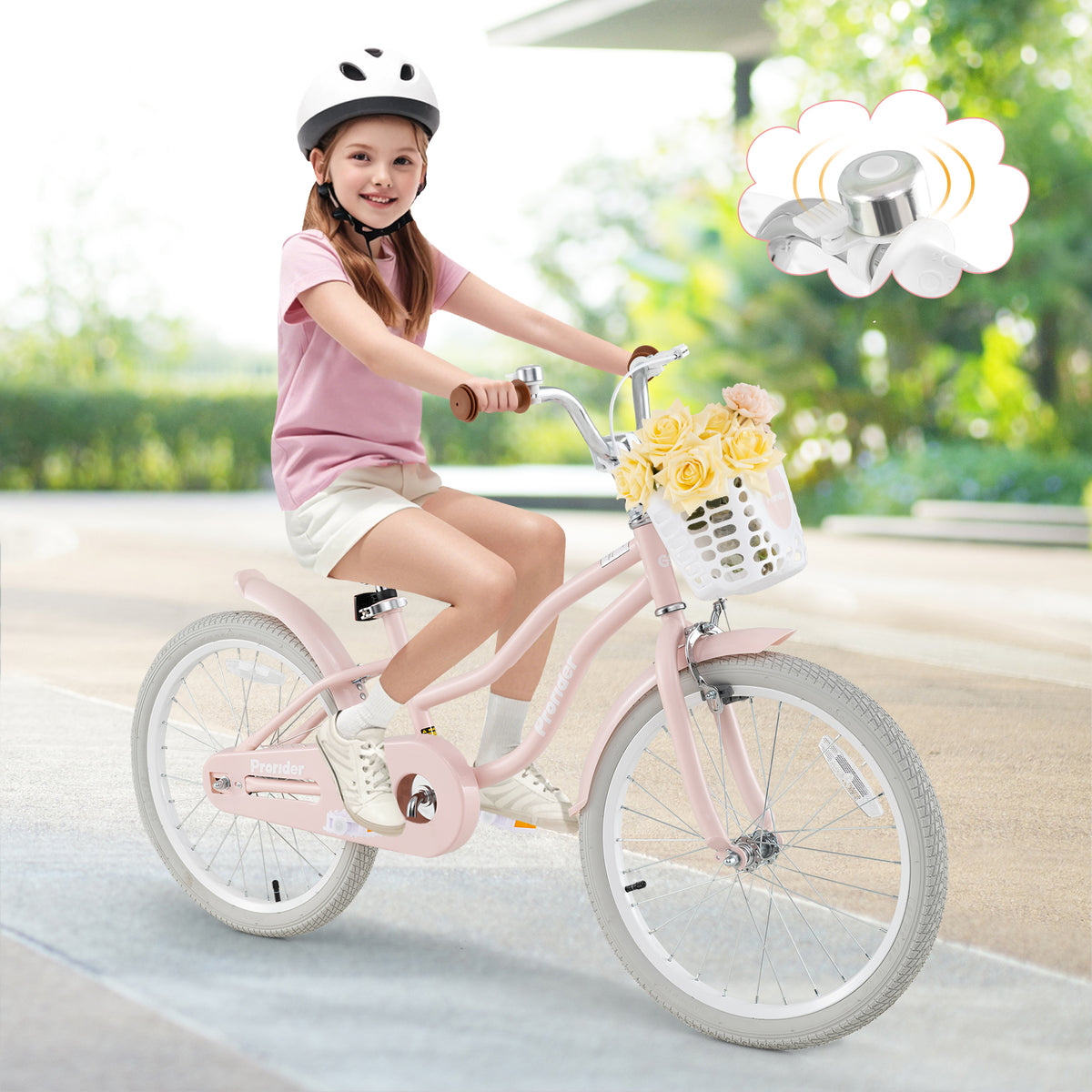 Vélo pour enfants avec frein à main avant et 2 roues stabilisatrices