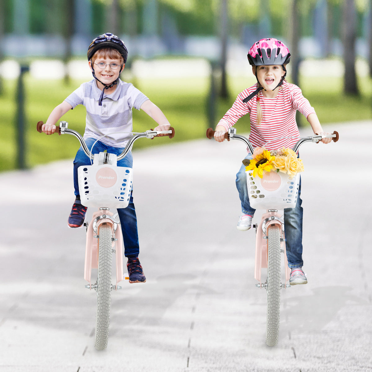 Vélo pour enfants avec frein à main avant et 2 roues stabilisatrices