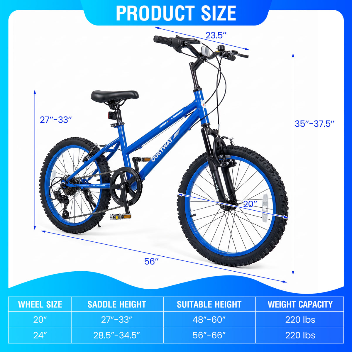 Kids Mountain Bike with Adjustable Seat