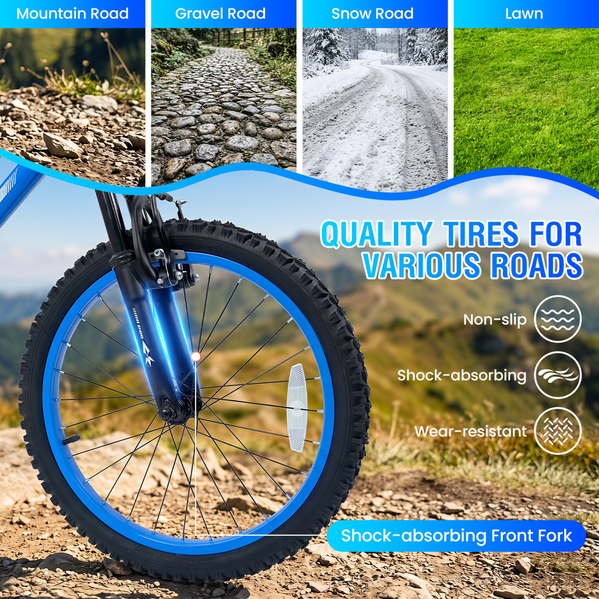 Kids Mountain Bike with Adjustable Seat