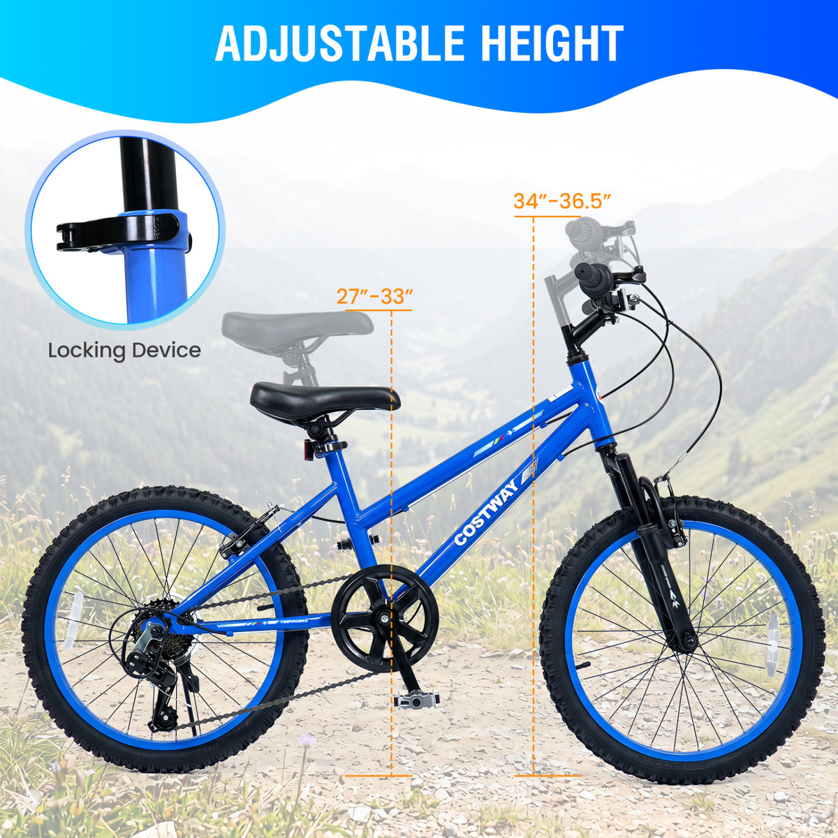 Kids Mountain Bike with Adjustable Seat