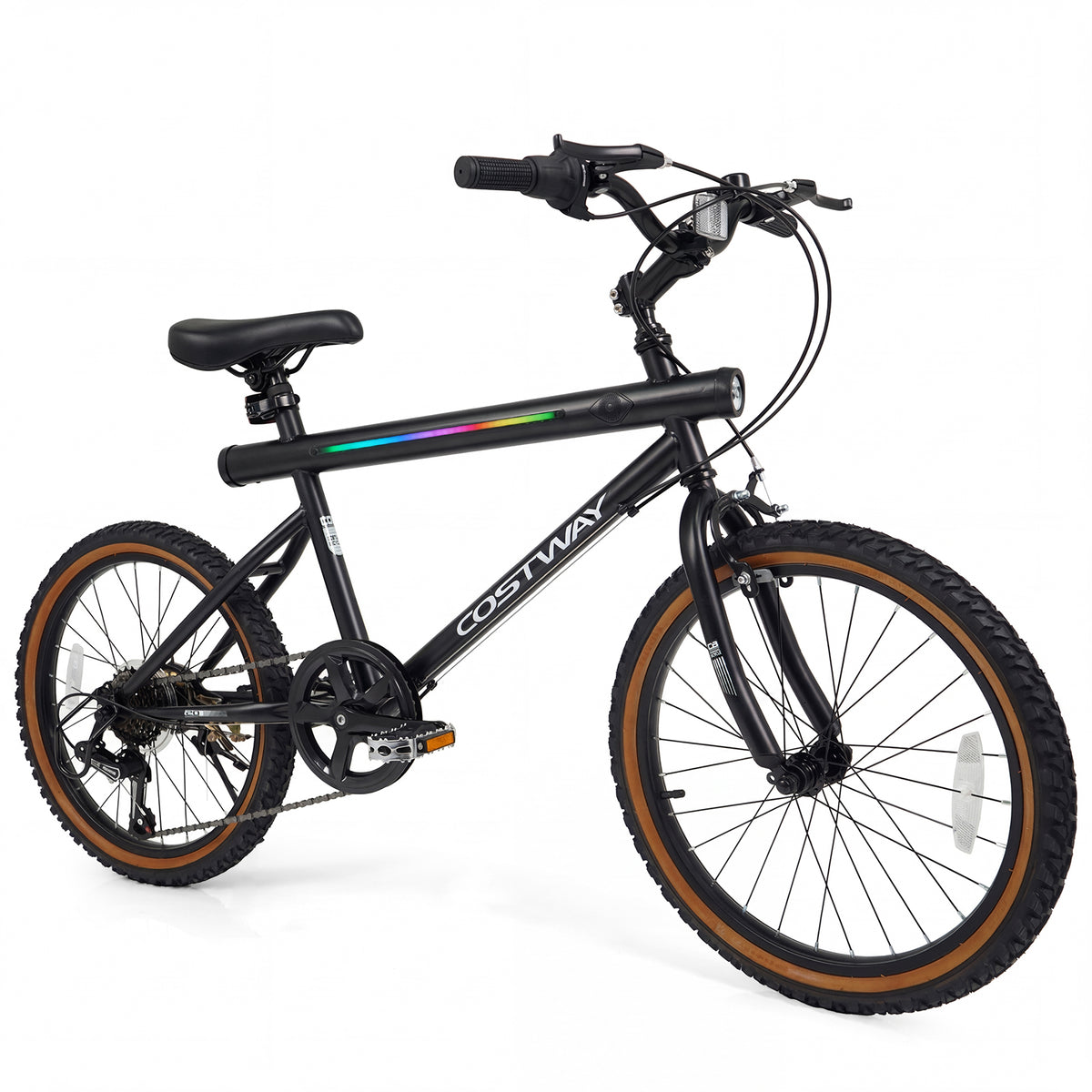 LED-lit Cycling Bike with 2 Speakers and Ambient Lights for Men and Women
