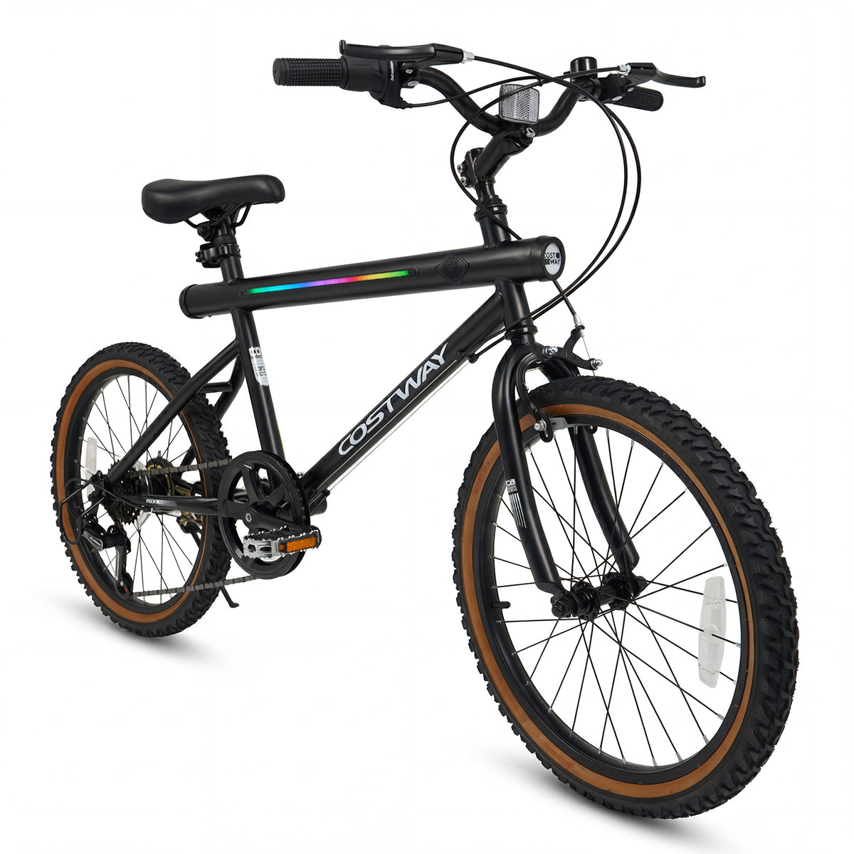 LED-lit Cycling Bike with 2 Speakers and Ambient Lights for Men and Women