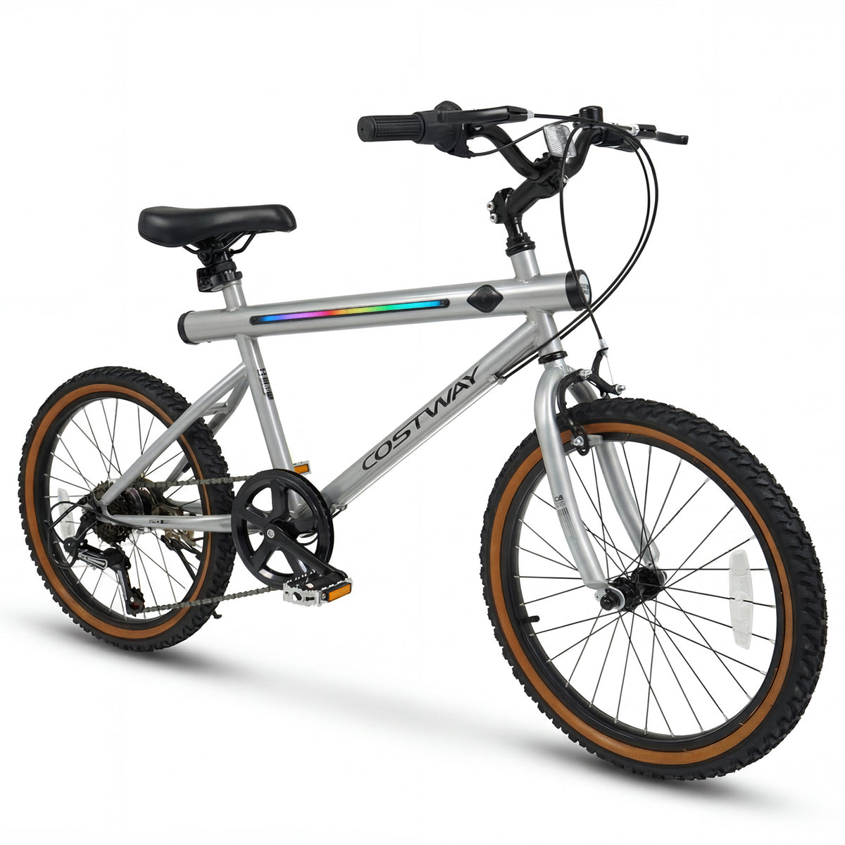 LED-lit Cycling Bike with 2 Speakers and Ambient Lights for Men and Women