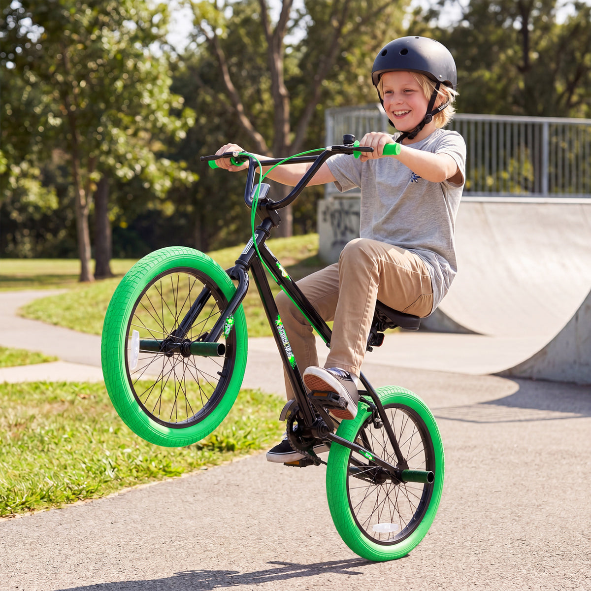 20" Trick Bicycle with 270 Degree Steering and Adjustable Seat for Kids and Teens