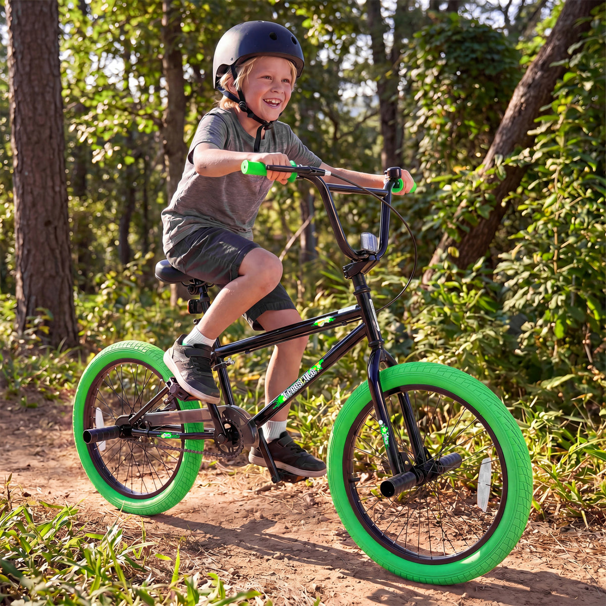 20" Trick Bicycle with 270 Degree Steering and Adjustable Seat for Kids and Teens