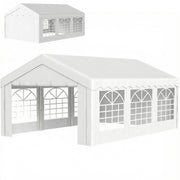 20'x13' Heavy Duty Event Tent Gazebo with Sidewalls White-DECOROLALA