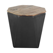21" Black Solid Wood End Table-End-Side Tables-DECOROLALA