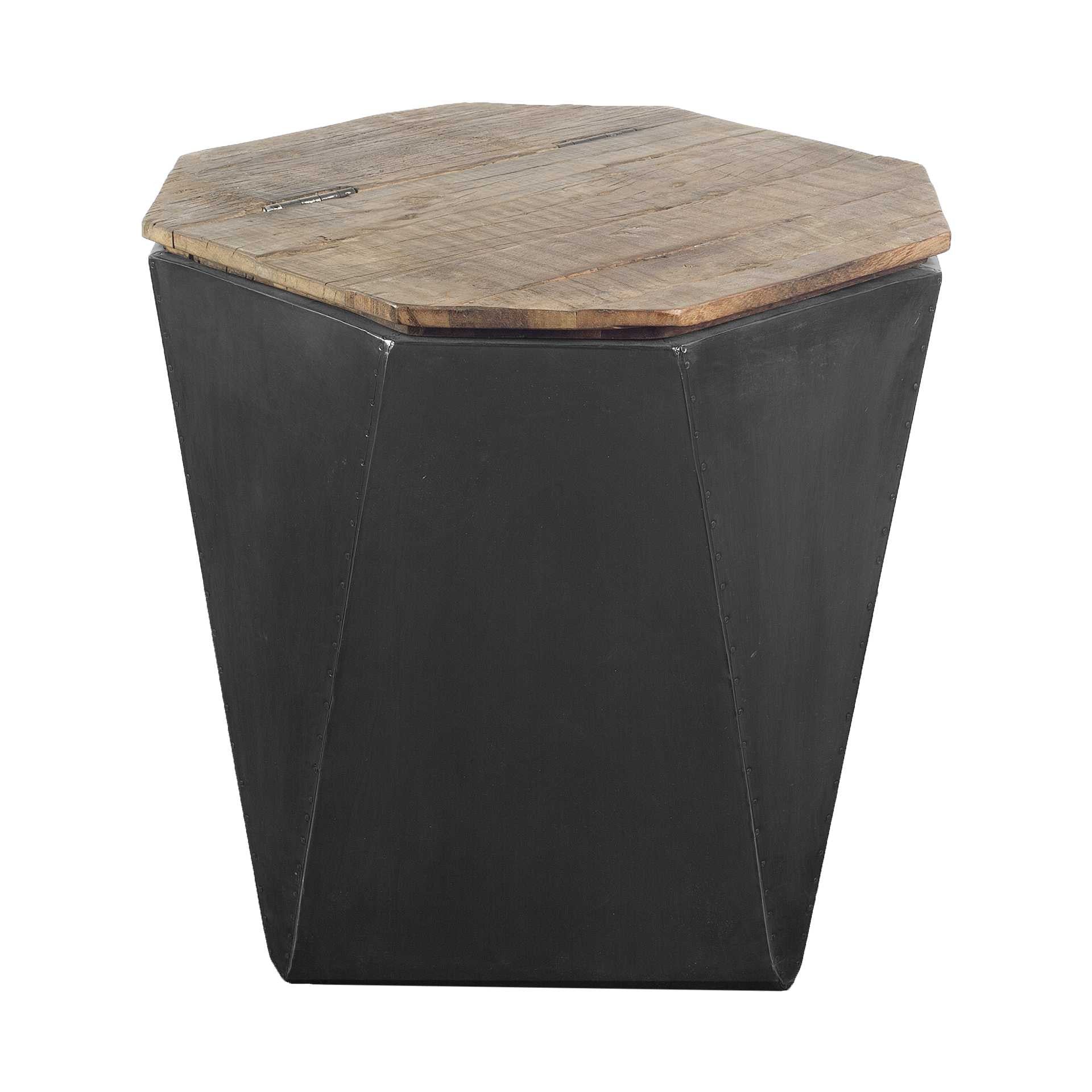 21" Black Solid Wood End Table-End-Side Tables-DECOROLALA