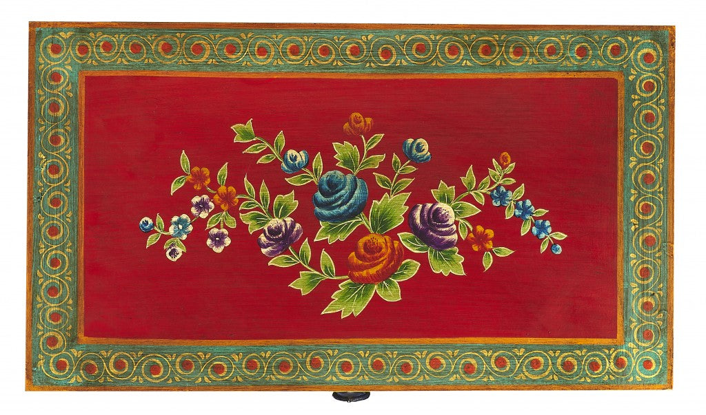 21" Blue and Green Solid Wood Seven Drawer Standard Chest-Dressers-DECOROLALA