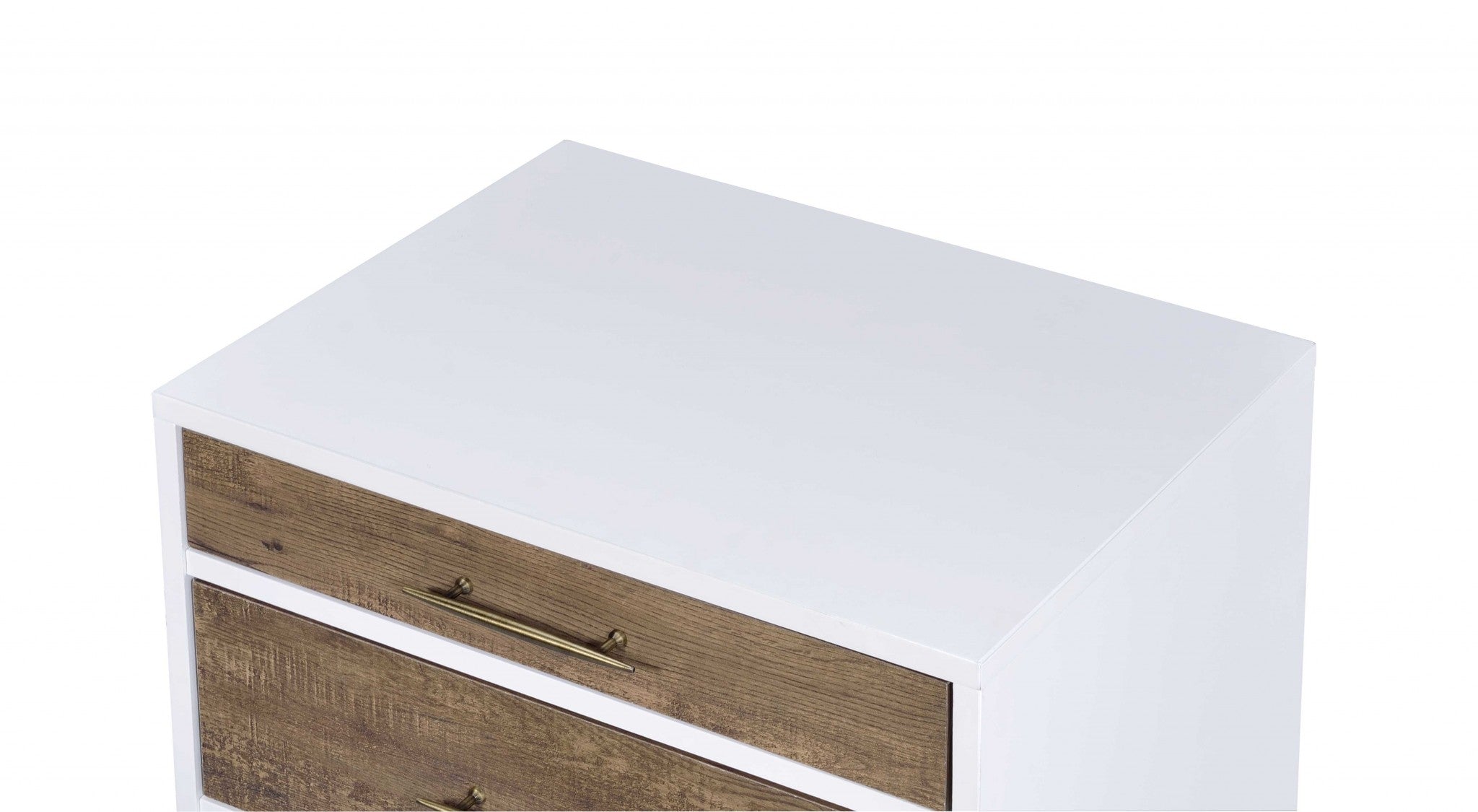 21" Brown Three Drawers Nightstand-Nightstands & Bedside Tables-DECOROLALA