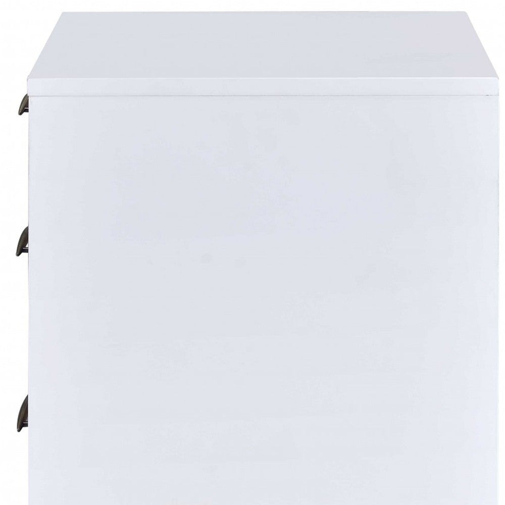 21" Brown Three Drawers Nightstand-Nightstands & Bedside Tables-DECOROLALA