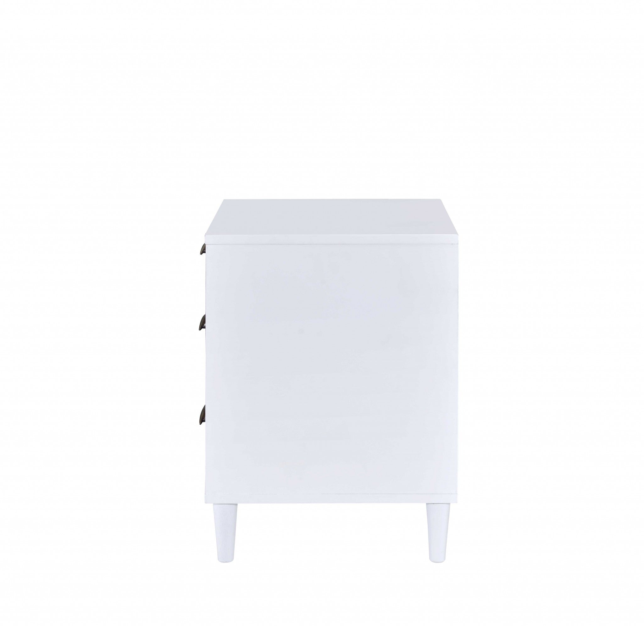 21" Brown Three Drawers Nightstand-Nightstands & Bedside Tables-DECOROLALA