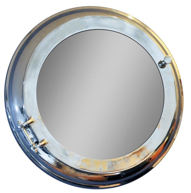 21" Silver Round Aluminum Framed Accent Mirror-Mirrors-DECOROLALA