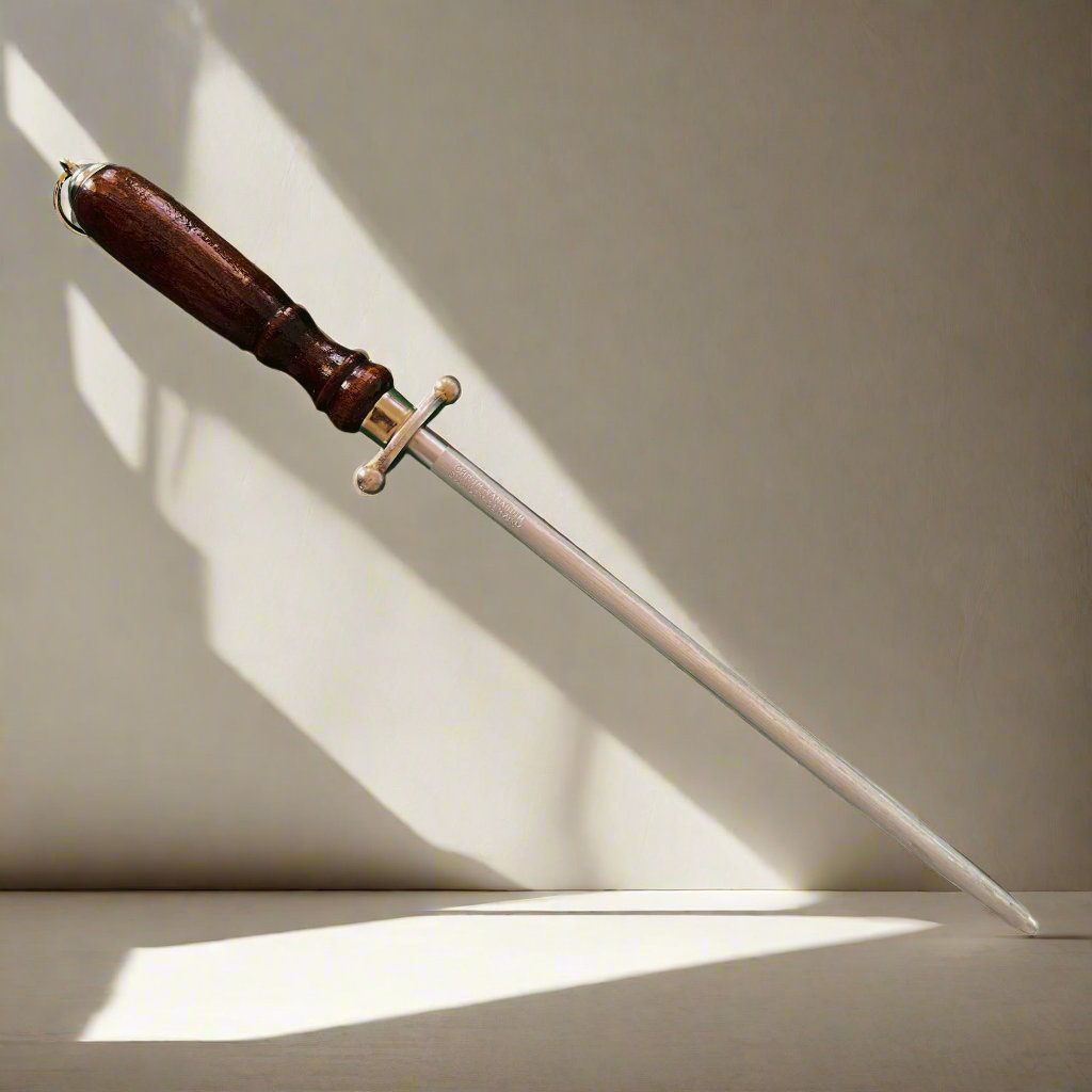 Sharpening Steel 9" Wood Handle, German Steel - #212-9-3