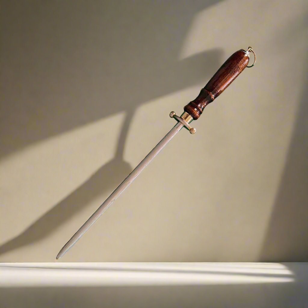 Sharpening Steel 9" Wood Handle, German Steel - #212-9-4