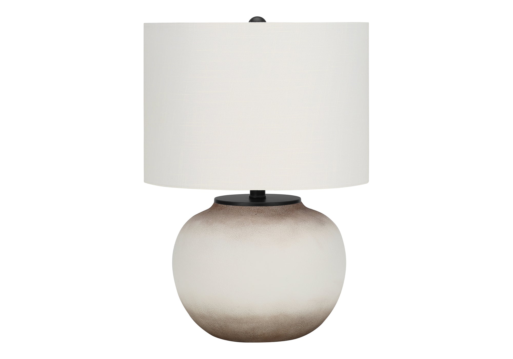 21"H Table Lamp, Cream Ceramic Base, Ivory Shade-Lighting-DECOROLALA