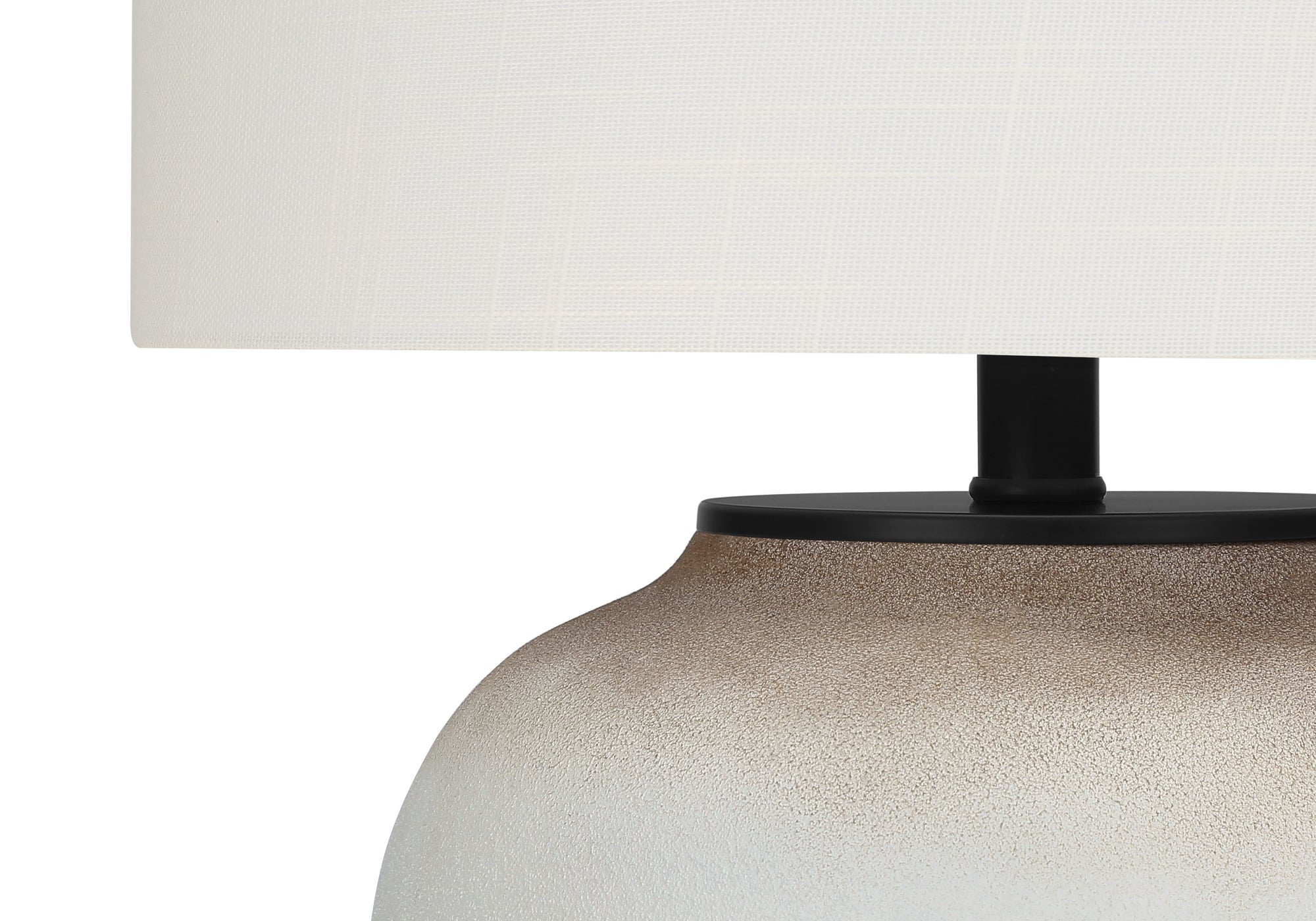 21"H Table Lamp, Cream Ceramic Base, Ivory Shade-Lighting-DECOROLALA