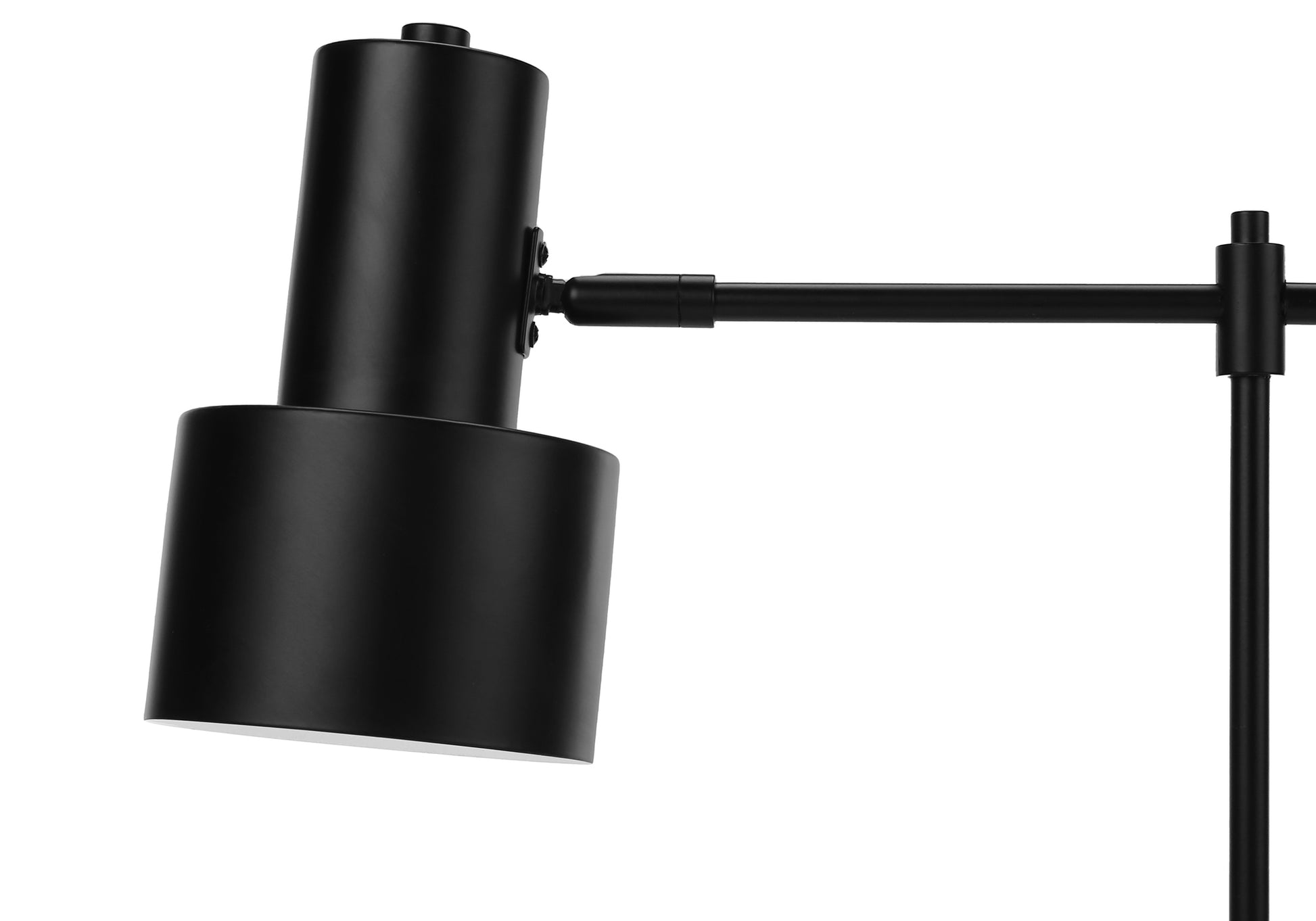21"H Table Lamp with USB Port Black Metal-Lighting-DECOROLALA