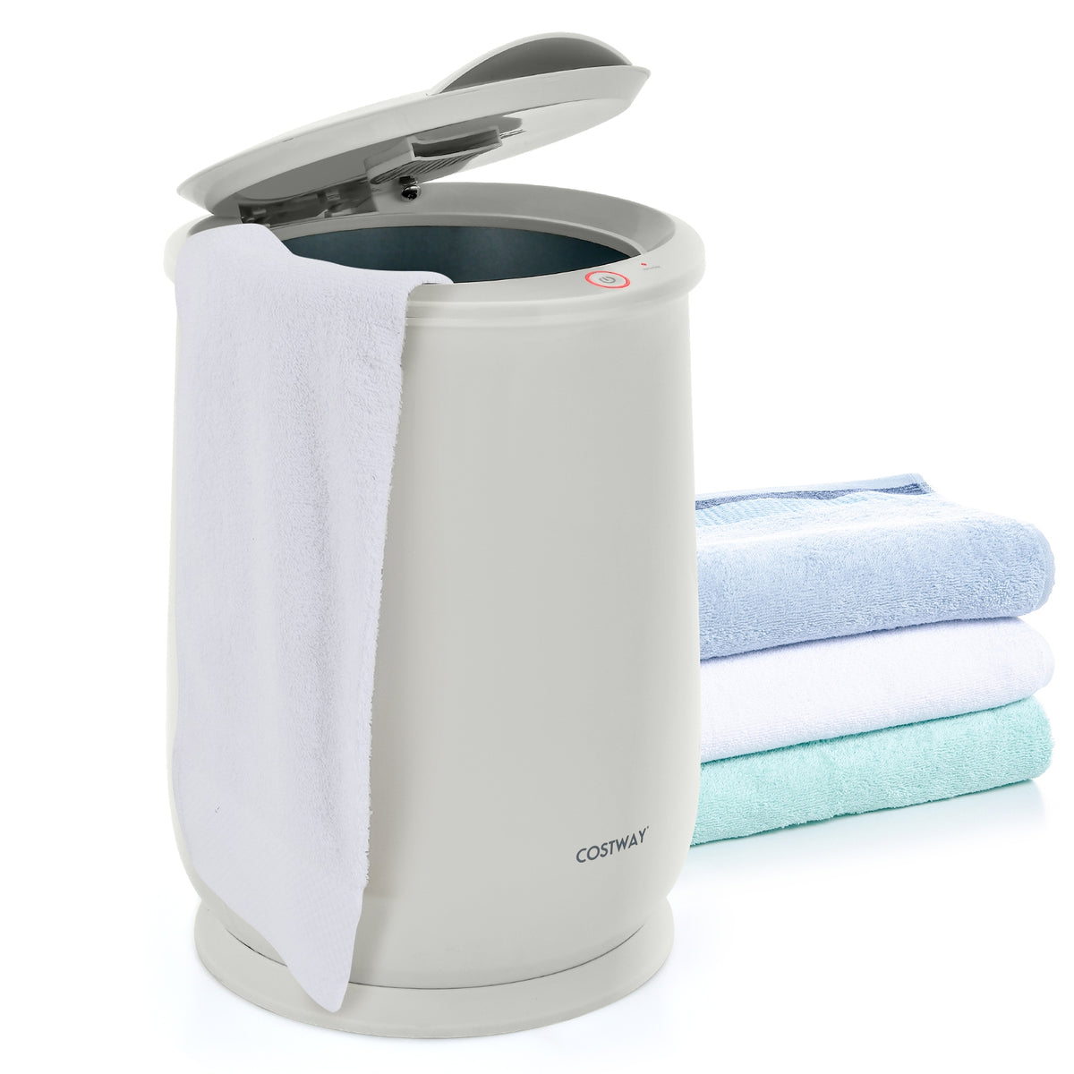 21L Bucket Towel Warmer with Auto Shut-Off - White-Dryers-DECOROLALA