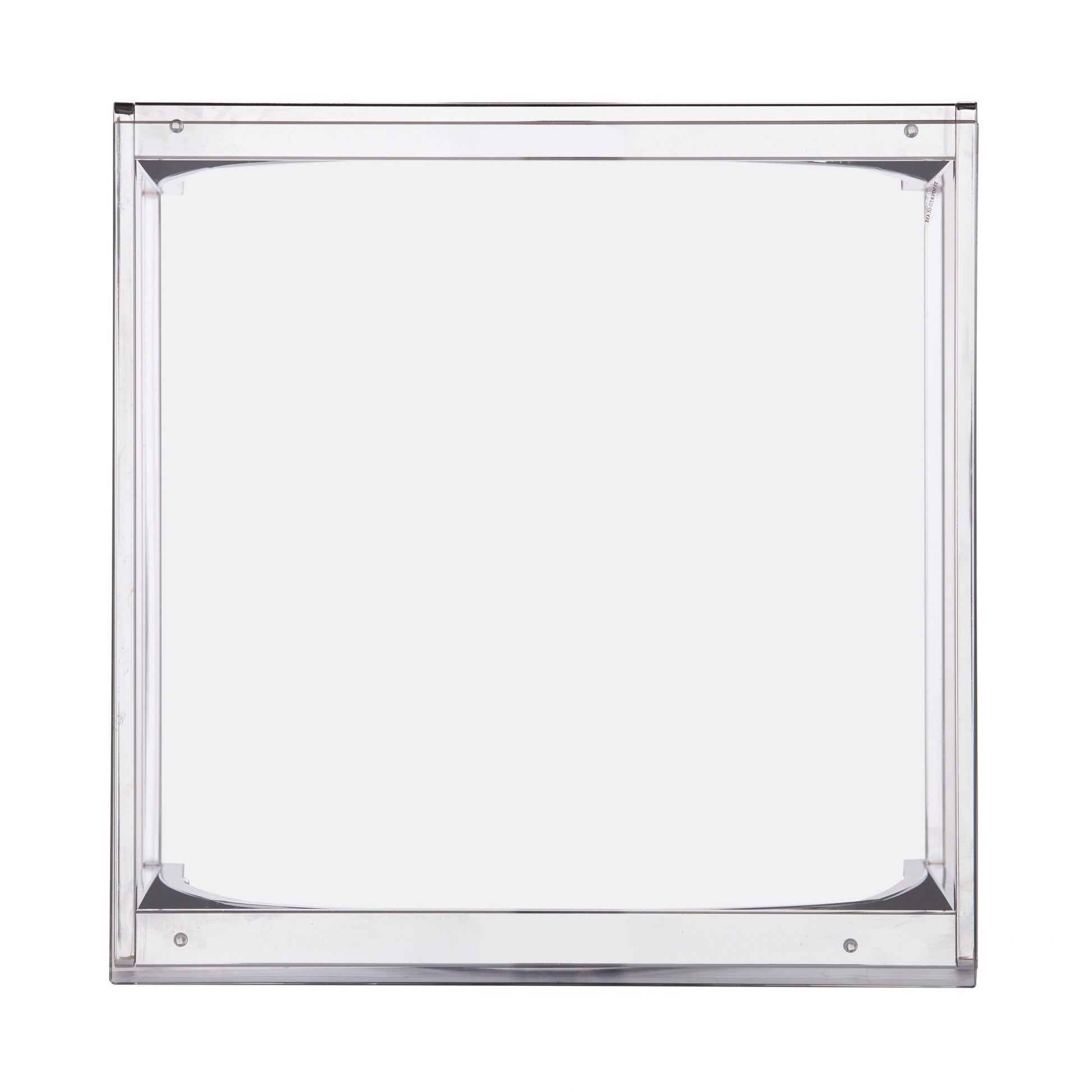 22" Chrome Glass And Iron Square End Table-End-Side Tables-DECOROLALA