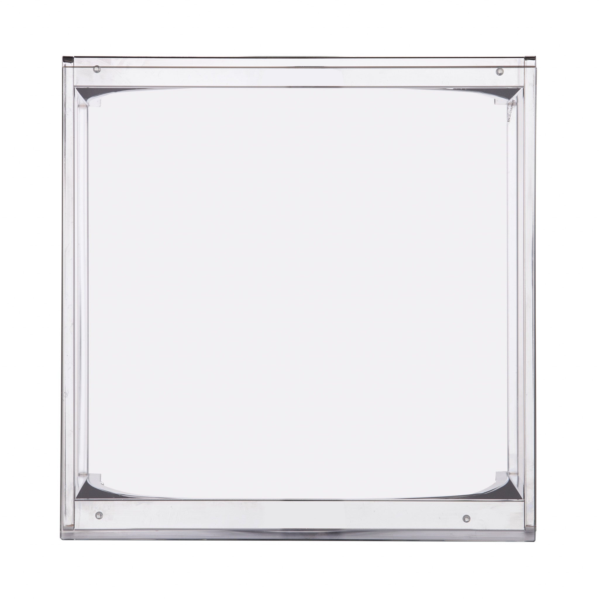 22" Chrome Glass And Iron Square End Table-End-Side Tables-DECOROLALA