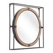 22" Gray Square Steel Framed Accent Mirror-Mirrors-DECOROLALA
