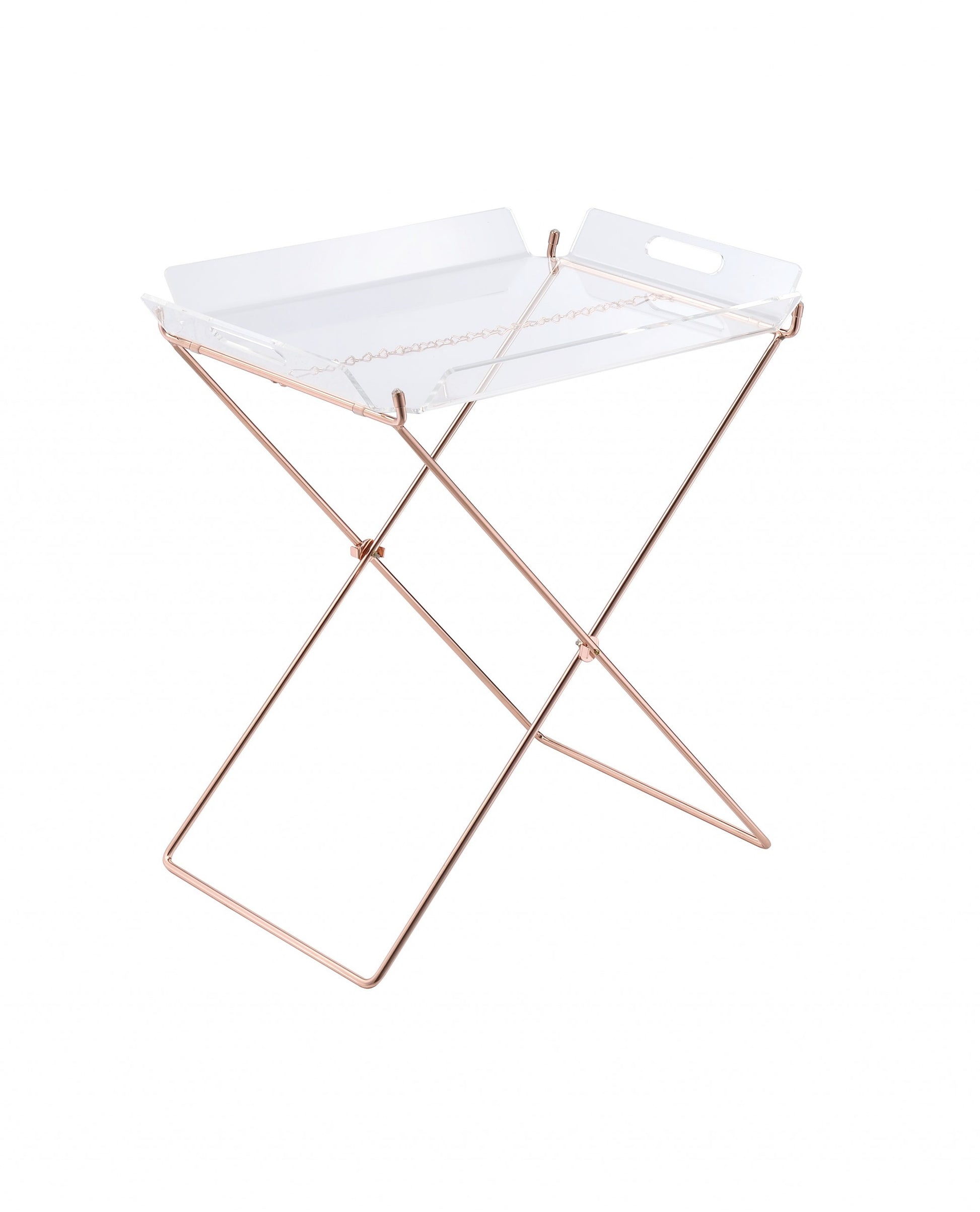 22" Metal Folding Butler Table-Tray Tables-DECOROLALA